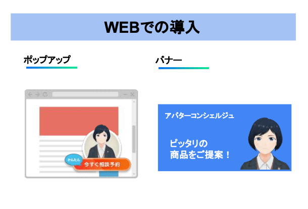 アバター付きサイトの例
